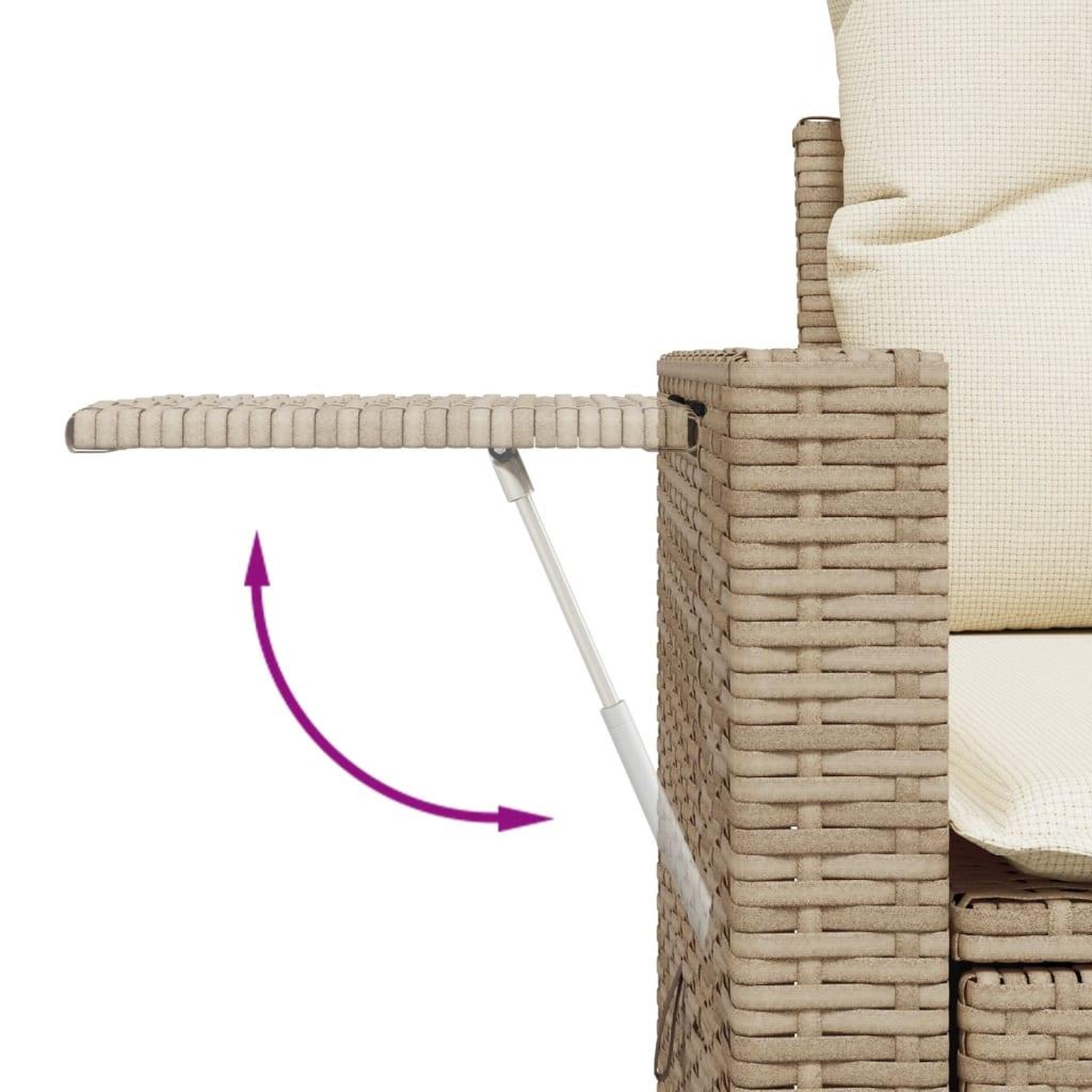 Voir la diapositive 3 : VIDAXL Salon de jardin avec coussins 8 pcs beige resine tressee