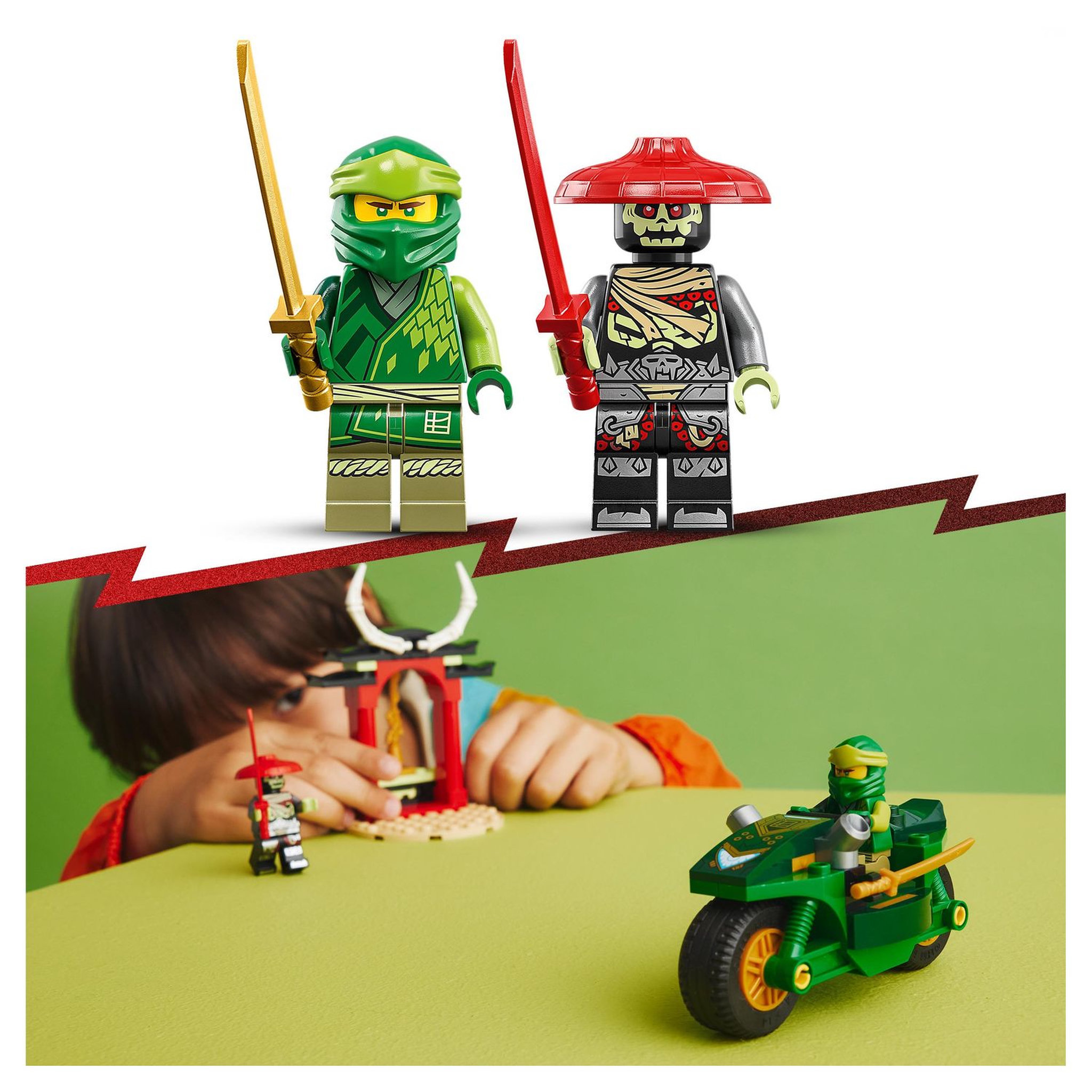 Voir la diapositive 6 : LEGO Ninjago 71788 La Moto Ninja de Lloyd, Jouet pour Enfants Dès 4 Ans, Jeu Éducatif, 2 Minifigurines
