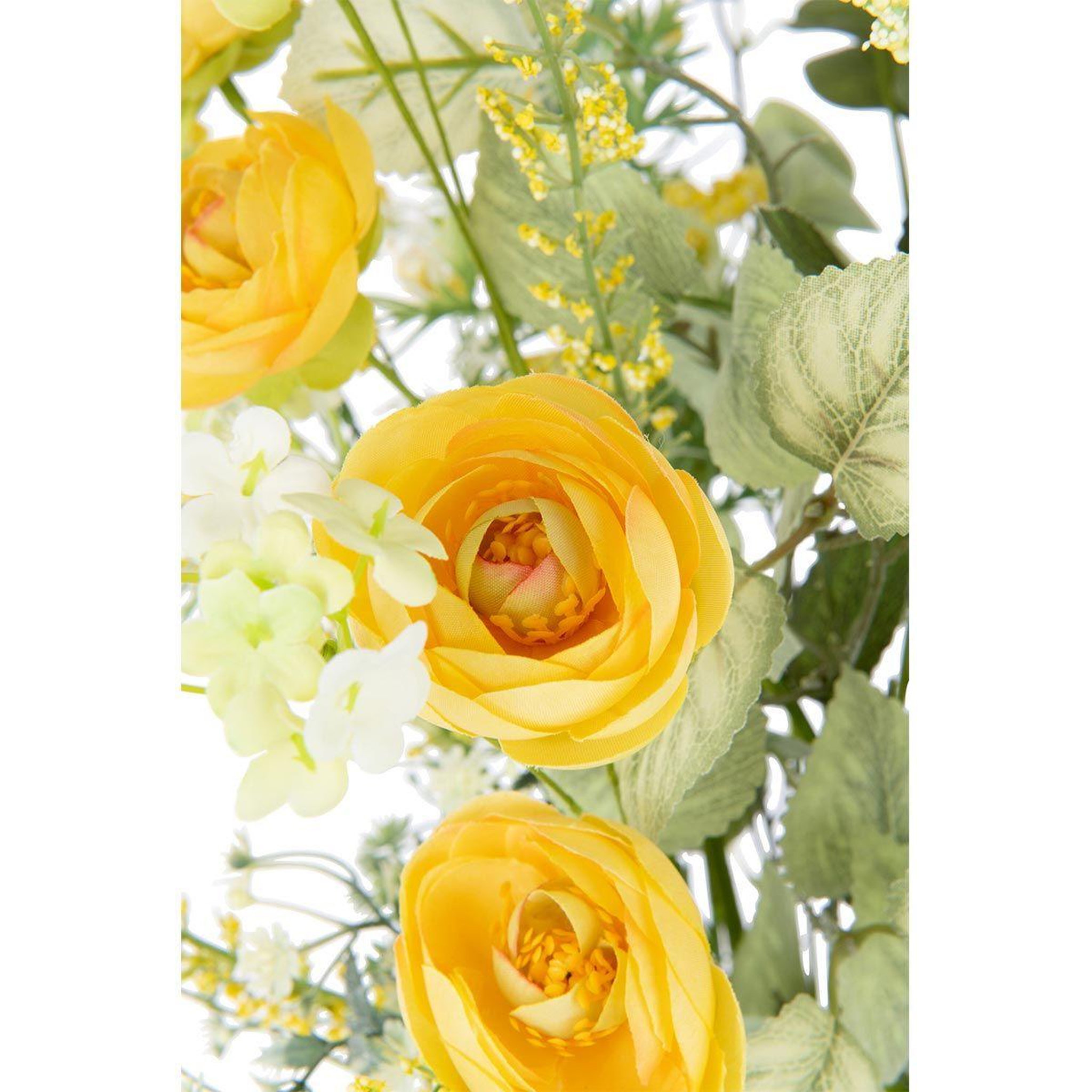 Voir la diapositive 2 : J-LINE Bouquet de fleurs artificielles  mixtes  85cm jaune