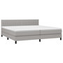 Voir la diapositive 3 : VIDAXL Sommier a lattes de lit matelas LED Gris clair 200x200 cm Tissu