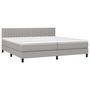 Voir la diapositive 3 : VIDAXL Sommier a lattes de lit matelas LED Gris clair 200x200 cm Tissu