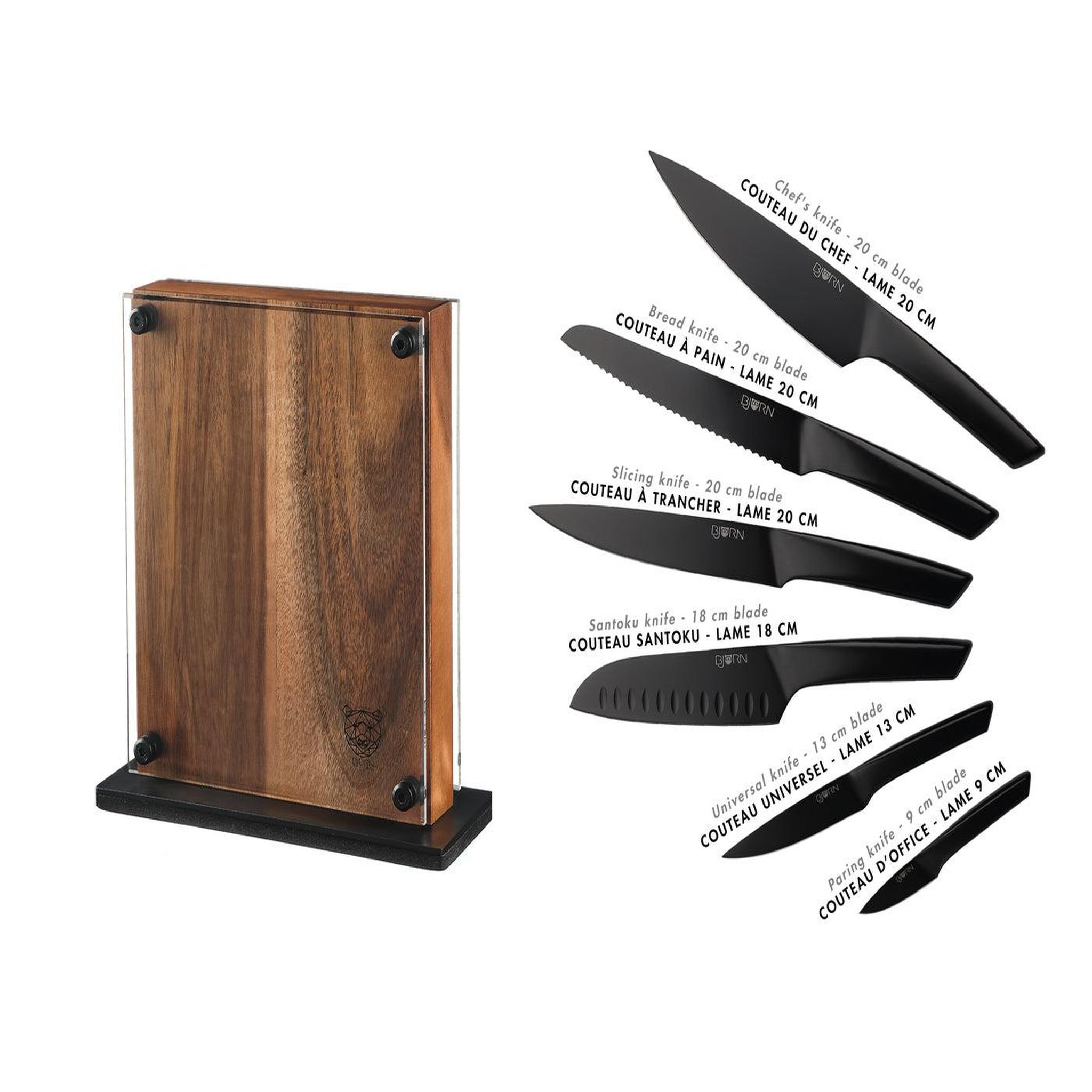 Voir la diapositive 3 : BJORN Bloc couteaux de cuisine jensen rauma - 7 pièces