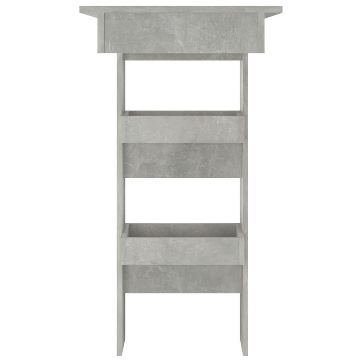 VIDAXL Table de bar murale Gris Beton 102x45x103,5cm Bois d'ingenierie