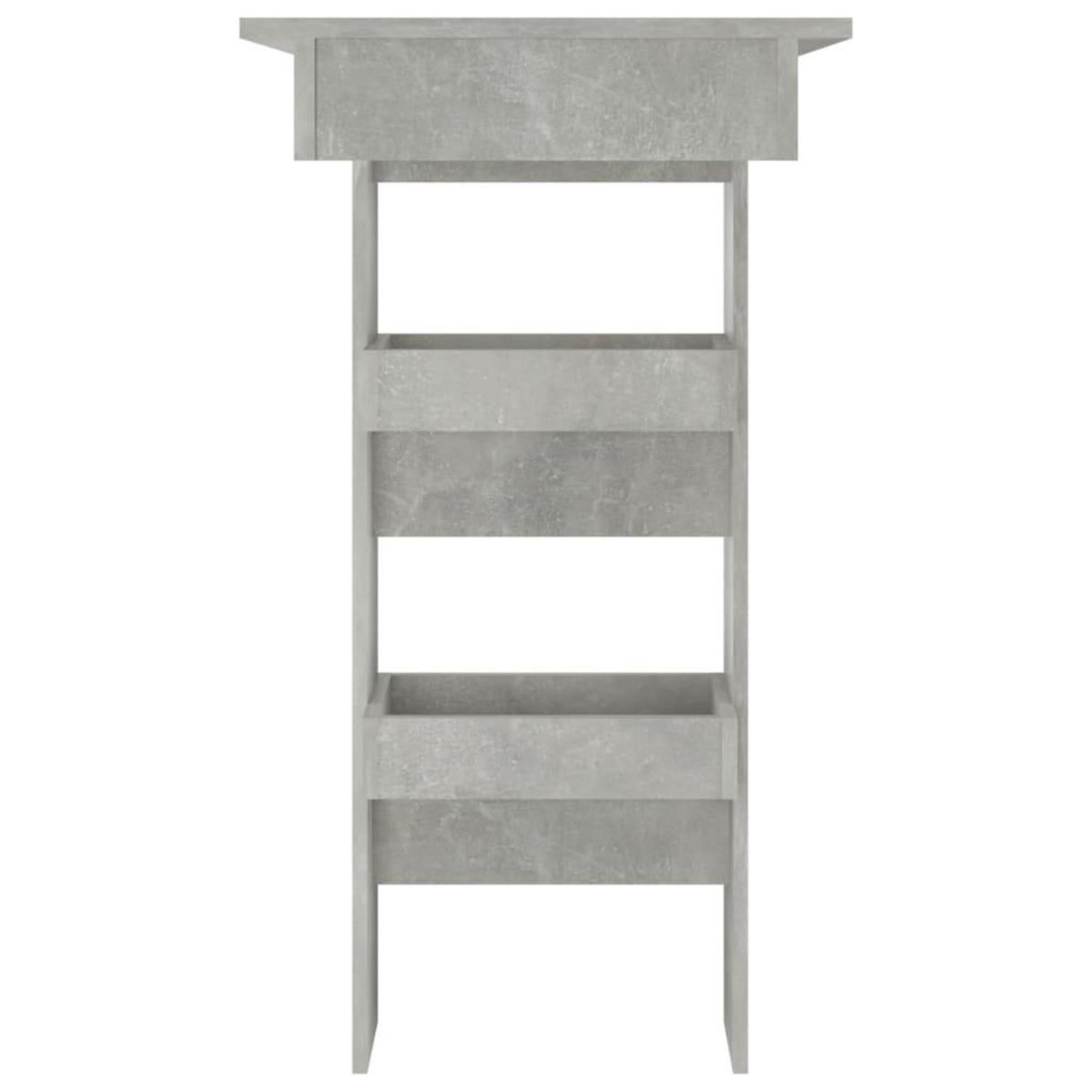 VIDAXL Table de bar murale Gris Beton 102x45x103,5cm Bois d'ingenierie
