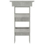 Voir la diapositive 4 : VIDAXL Table de bar murale Gris Beton 102x45x103,5cm Bois d'ingenierie