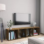 Voir la diapositive 1 : VIDAXL Bibliotheque/Meuble TV Chene fume 143x30x36cm Bois d'ingenierie