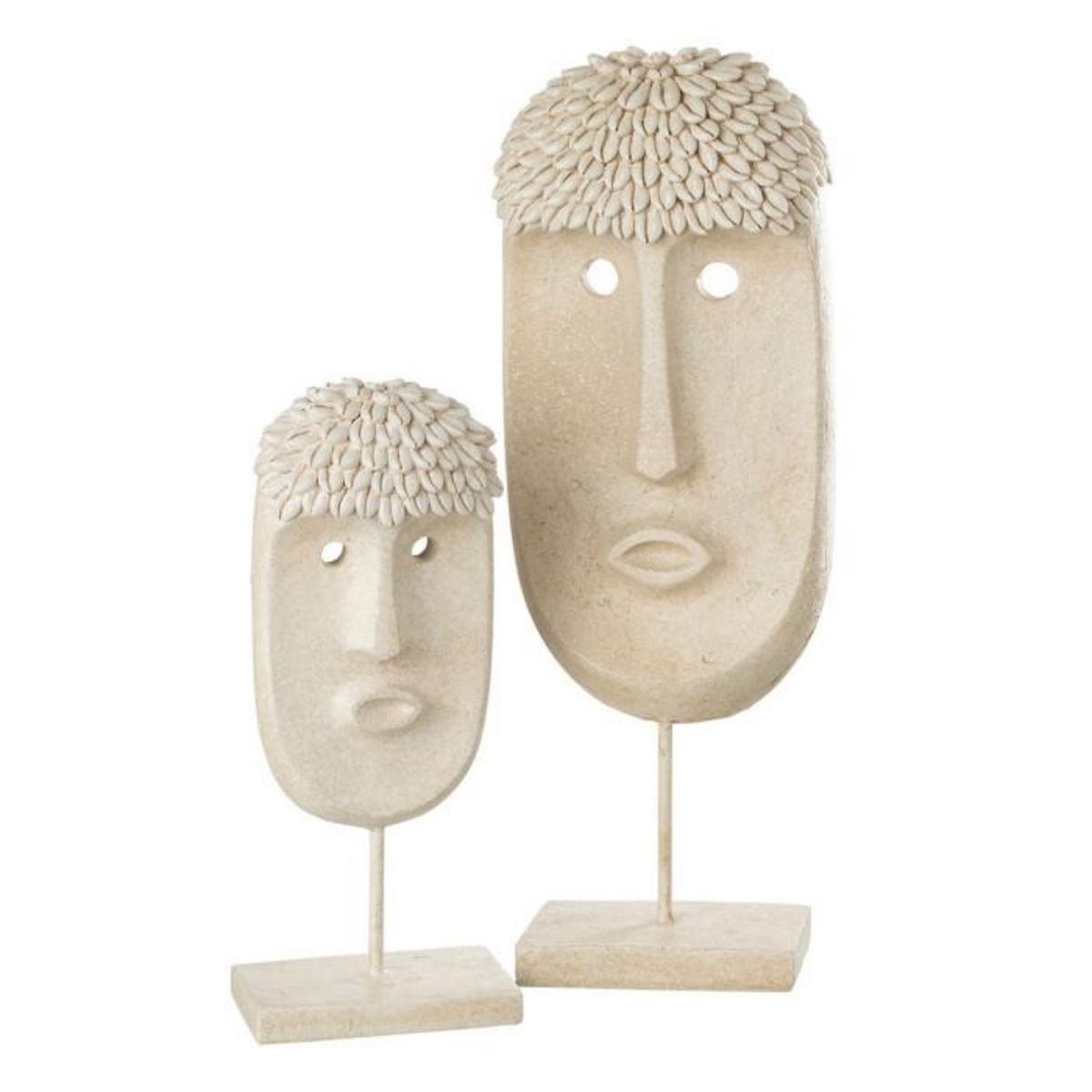 Paris Prix Statue Déco  Masque Ethnique  52cm Beige