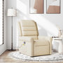 Voir la diapositive 1 : VIDAXL Fauteuil de massage inclinable Creme Tissu