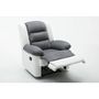 Voir la diapositive 3 : Habitat et Jardin Fauteuil relax  Buckingham  - 85 x 93 x 100 cm - Blanc / Gris clair
