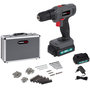 Voir la diapositive 1 : POWERPLUS Malette perceuse 18v lithium 153 accessoires