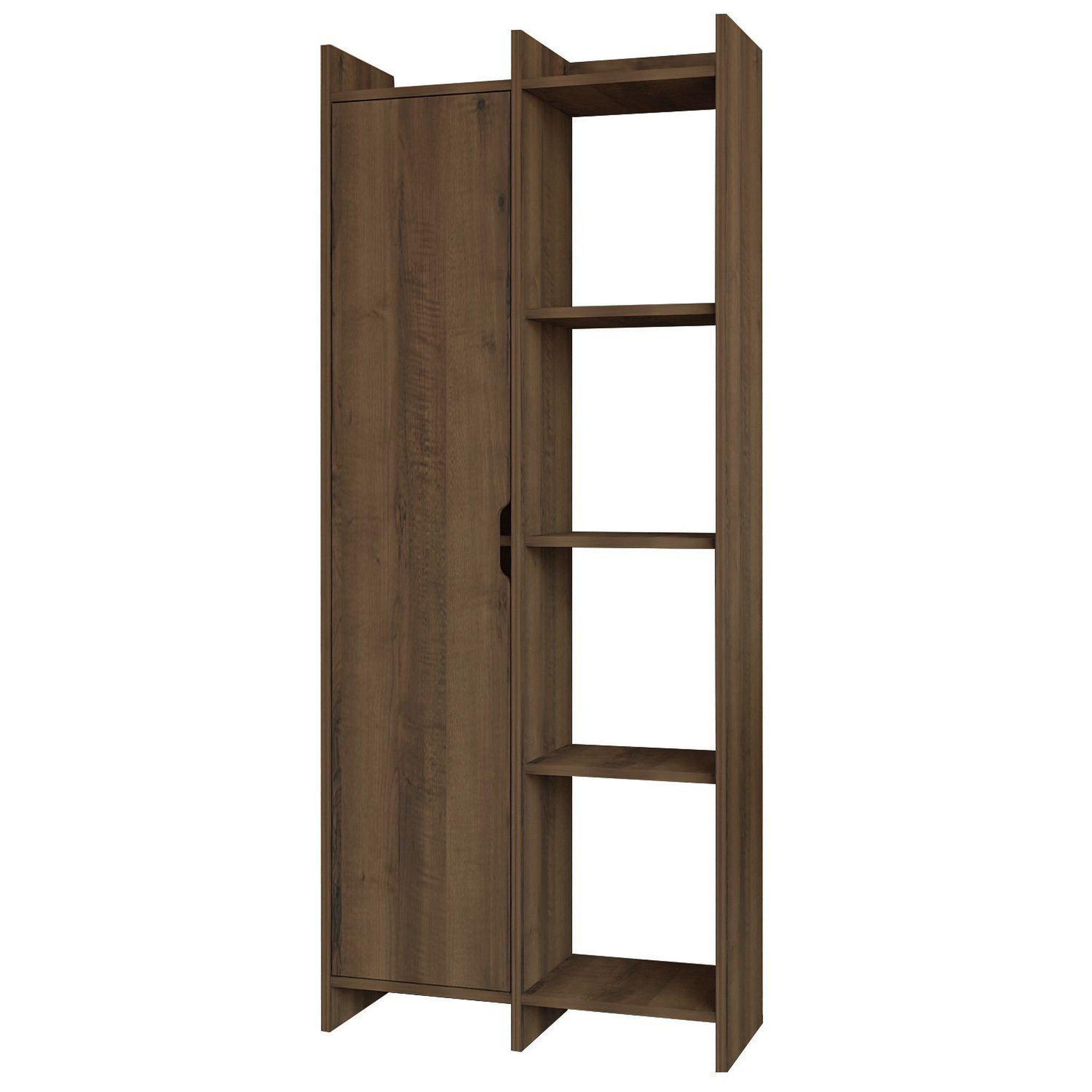 Habitat et Jardin Bibliothèque en bois  offer  70 x 30 x 180 cm - noyer antique