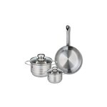 ELO Ensemble de 1 Poêle de cuisson 24 cm et 2 faitouts 12 et 16 cm Elo Profi Brillant