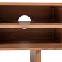 Voir la diapositive 5 : ATMOSPHERA Meuble TV 2 portes et 2 niches en bois massif NANDA - Marron