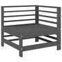 Voir la diapositive 2 : VIDAXL Canape d'angle de jardin gris bois de pin massif