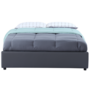 Voir la diapositive 3 : ID MARKET Lit coffre double MIAMI avec sommier 140 x 190 cm PVC gris