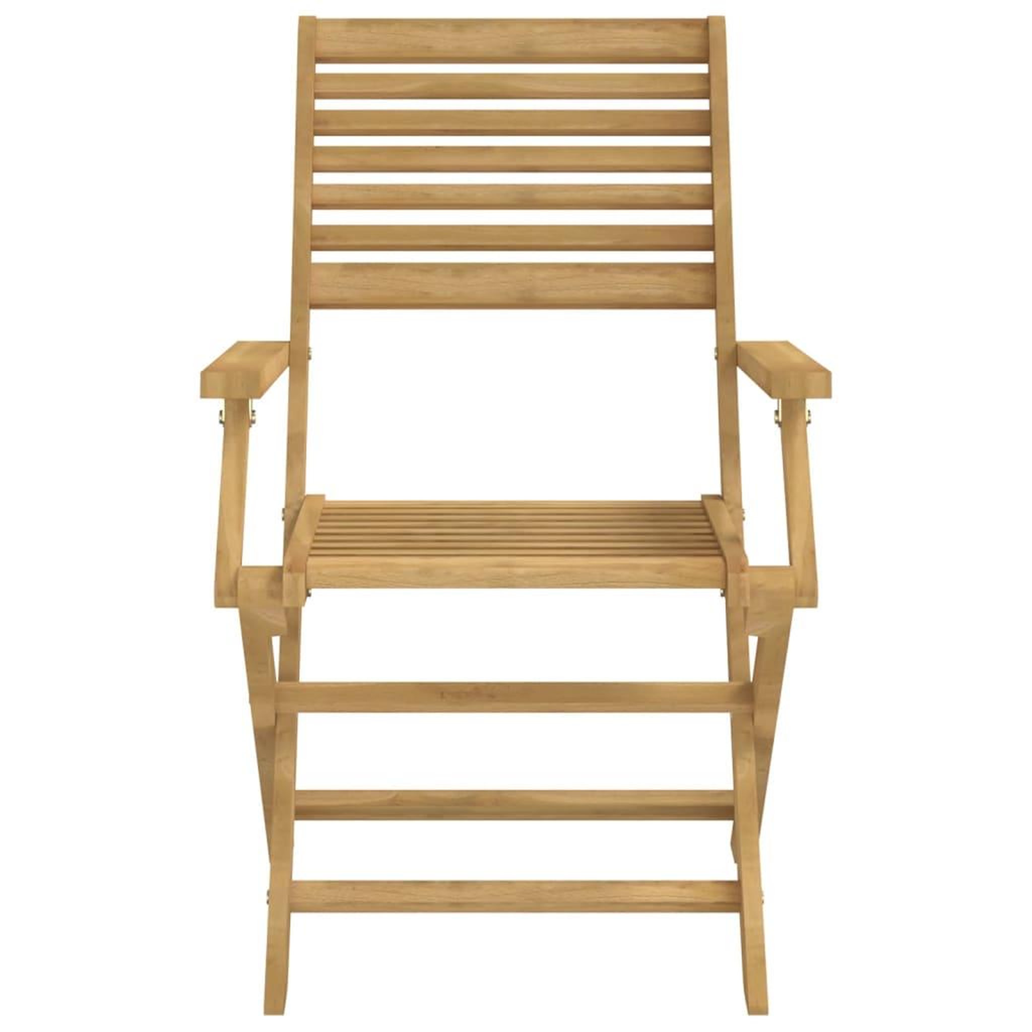 Voir la diapositive 5 : VIDAXL Chaises pliables de jardin lot de 4 bois massif d'acacia