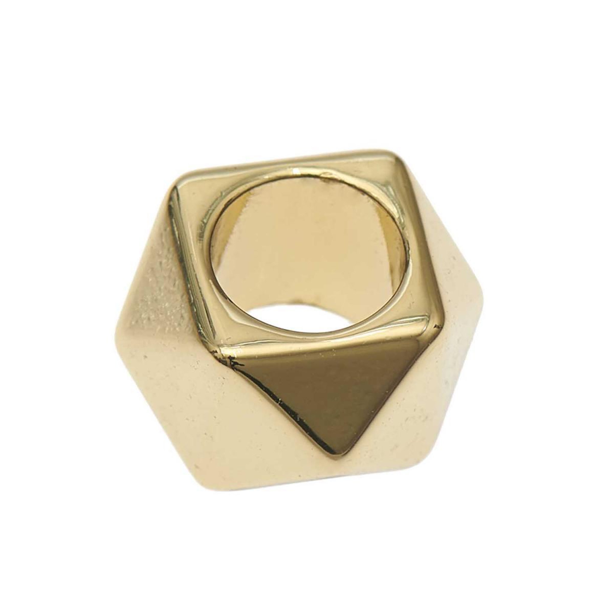 Voir la diapositive 3 : RICO DESIGN Itoshii pack de 10 perles ponii polygone dore