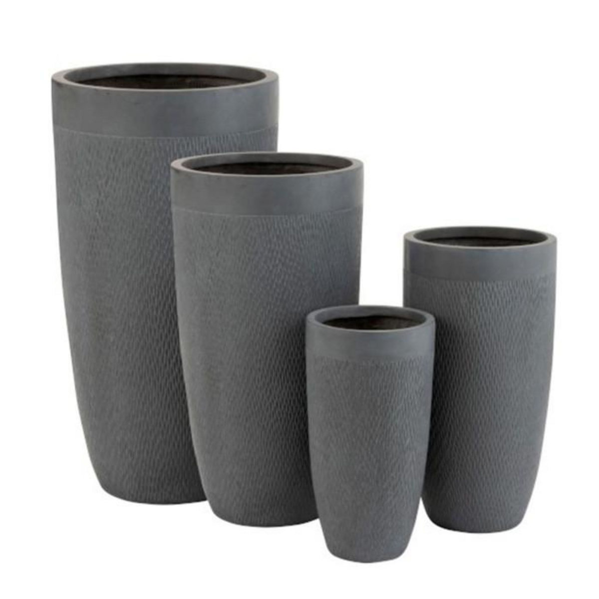 Paris Prix Lot de 4 Vases Design en Argile  Neda  96cm Gris