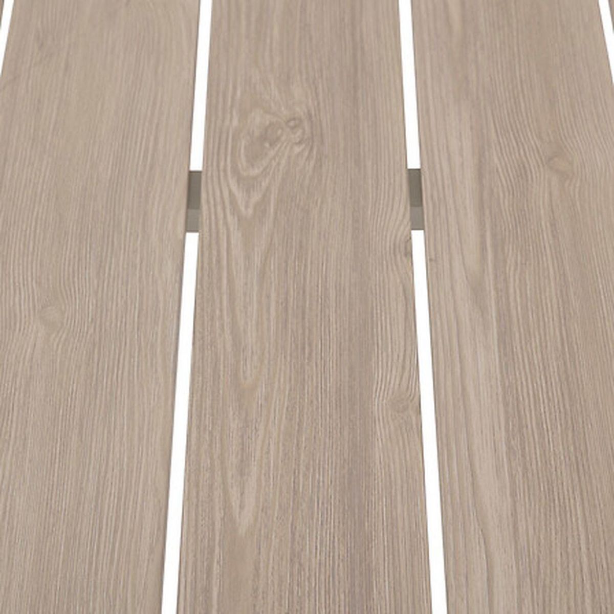 HESPERIDE Table de jardin fixe en aluminium effet bois 2 places EVASION