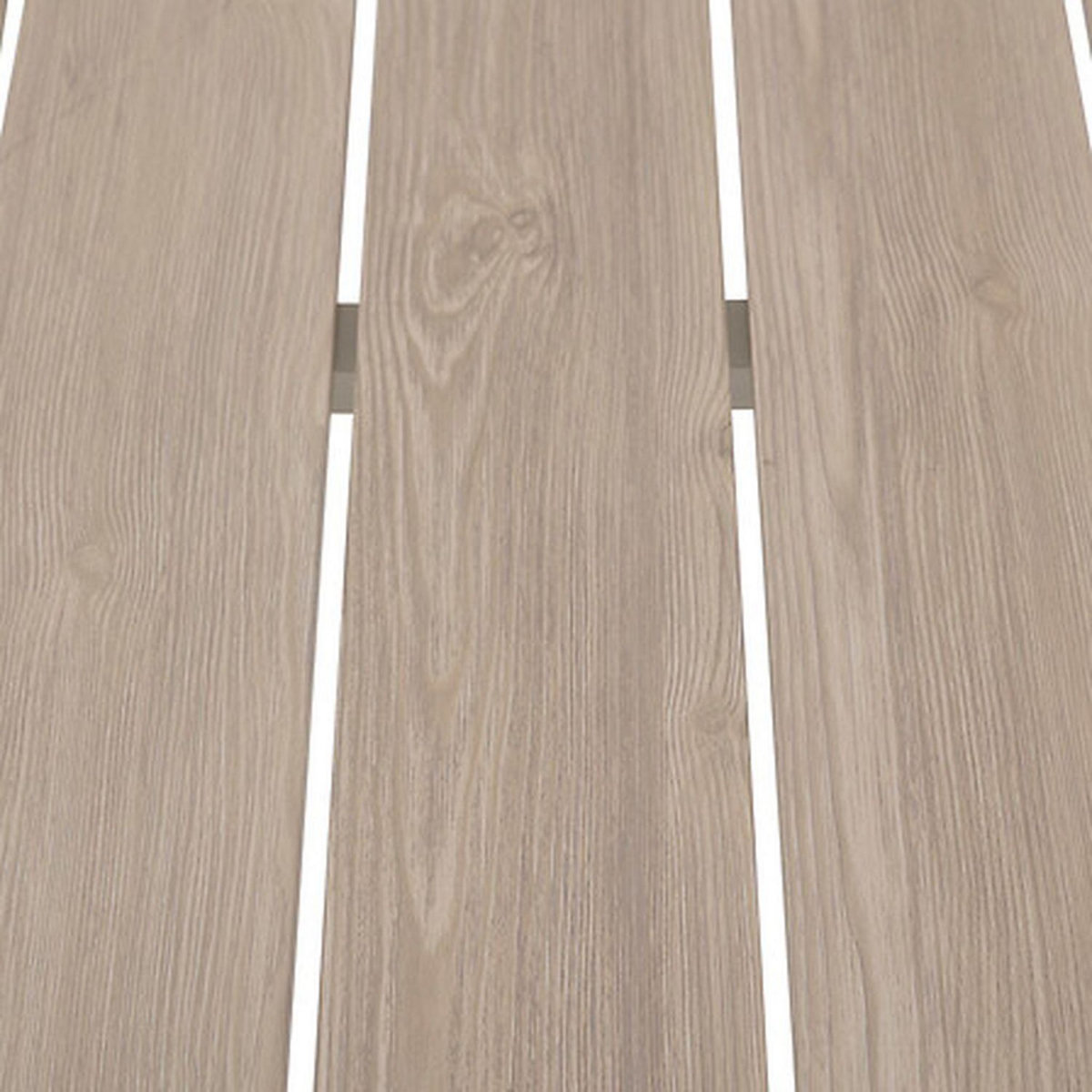 HESPERIDE Table de jardin fixe en aluminium effet bois 2 places EVASION