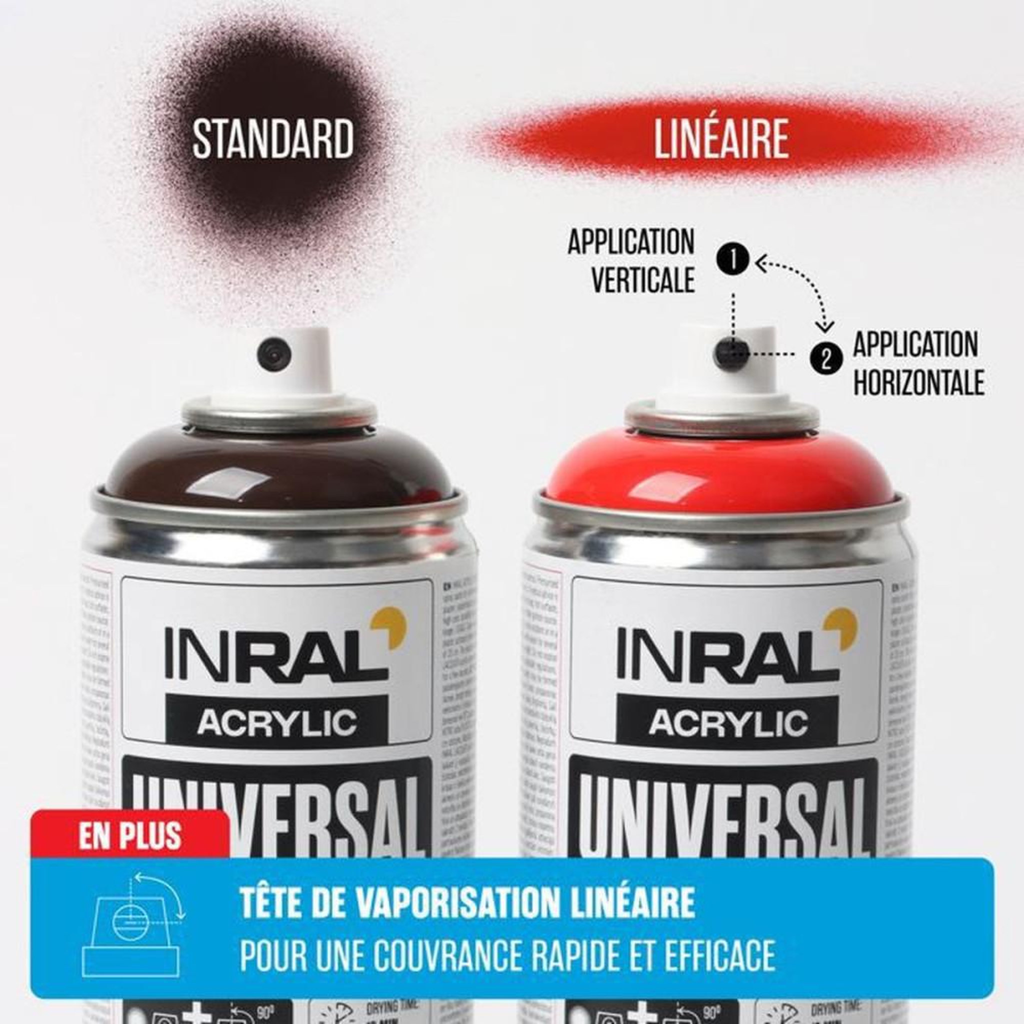 Voir la diapositive 5 : Peinture en aérosol acrylique universelle RAL 5010 bleu gentiane brillant, 400 ml