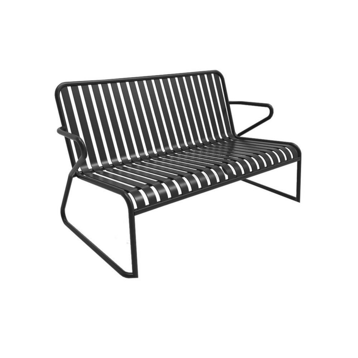 Proloisirs Canapé de jardin de jardin 2 places Vero alu - graphite 133 x 76 x76 cm