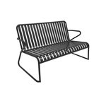 Proloisirs Canapé de jardin de jardin 2 places Vero alu - graphite 133 x 76 x76 cm