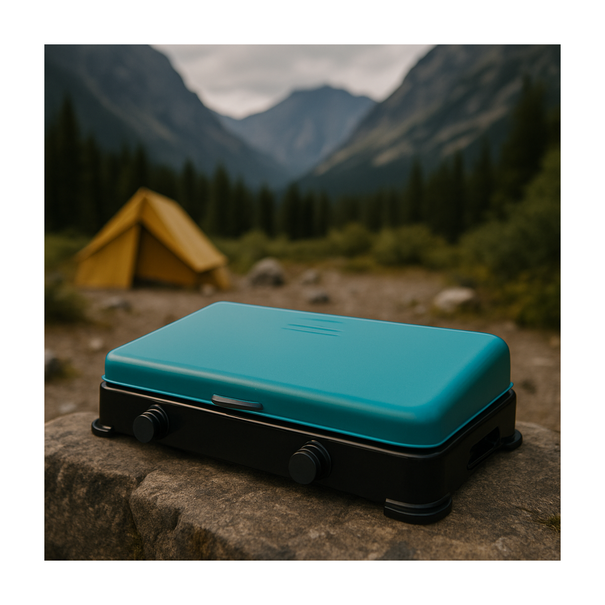 INTEC Réchaud à gaz 2 feux 3200W Brûleurs et Grille en fonte amovibles lavables Plaque de Cuisson gaz Butane ou Propane GOLD II INTEC