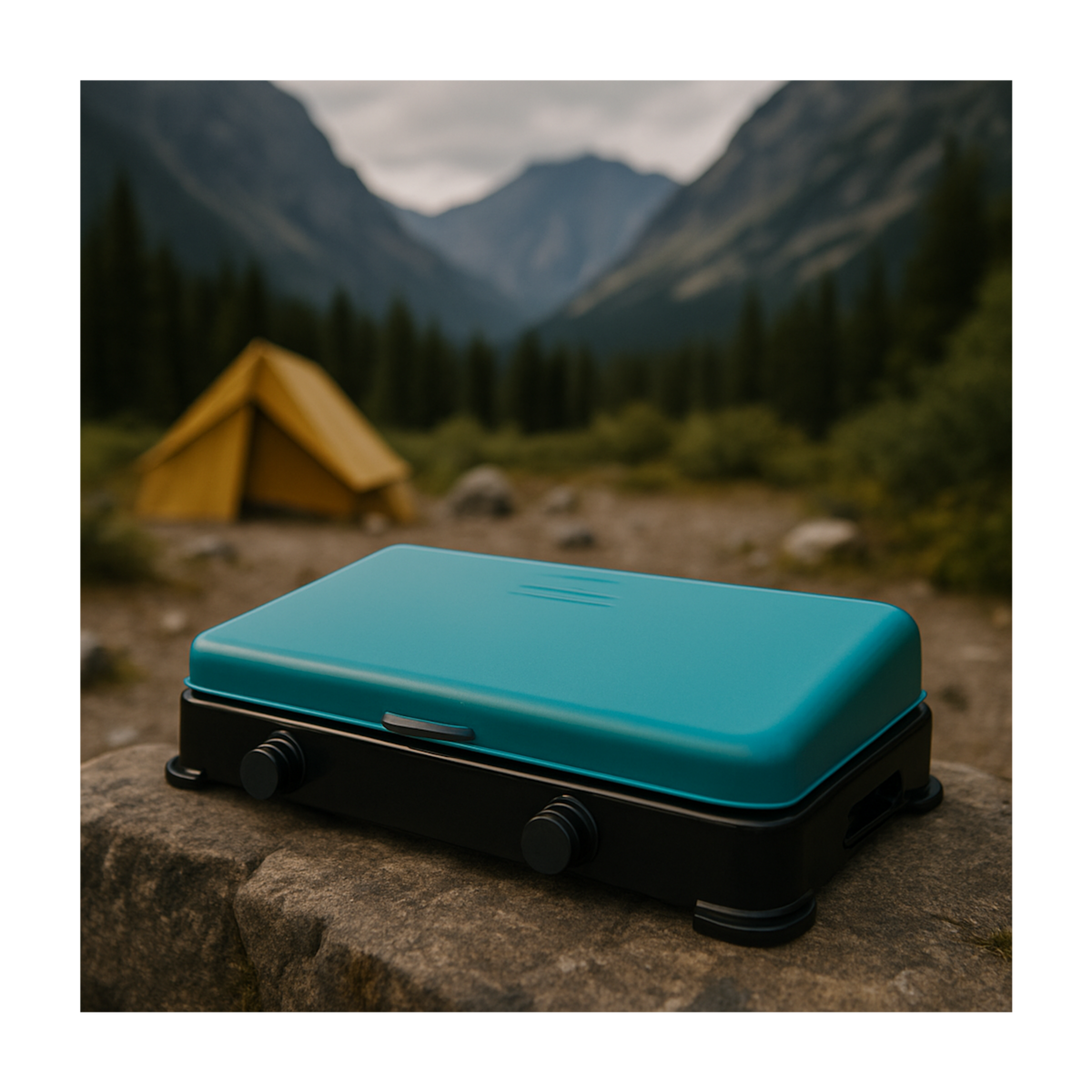 INTEC Réchaud à gaz 2 feux 3200W Brûleurs et Grille en fonte amovibles lavables Plaque de Cuisson gaz Butane ou Propane GOLD II INTEC