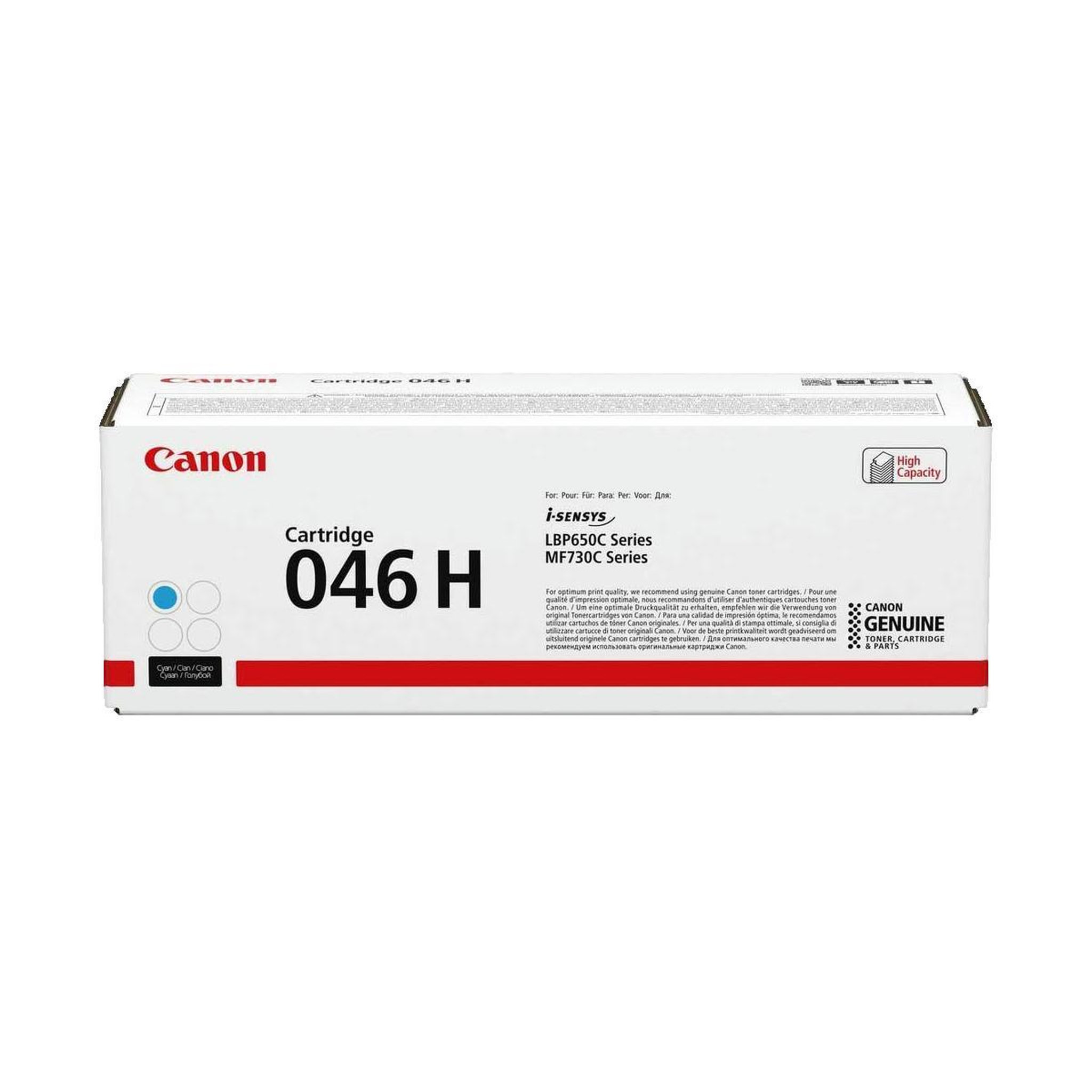 Voir la diapositive 3 : Canon Cartouche de toner Canon 046 H Cyan