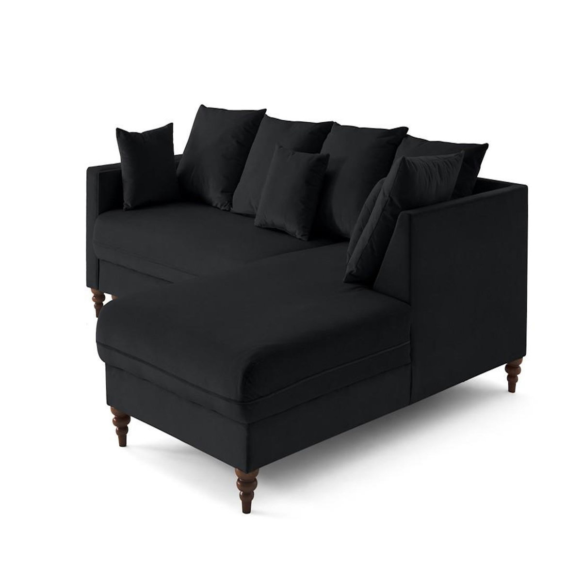 BEST MOBILIER Flamingo - canapé d'angle droit 4 places convertible en velours