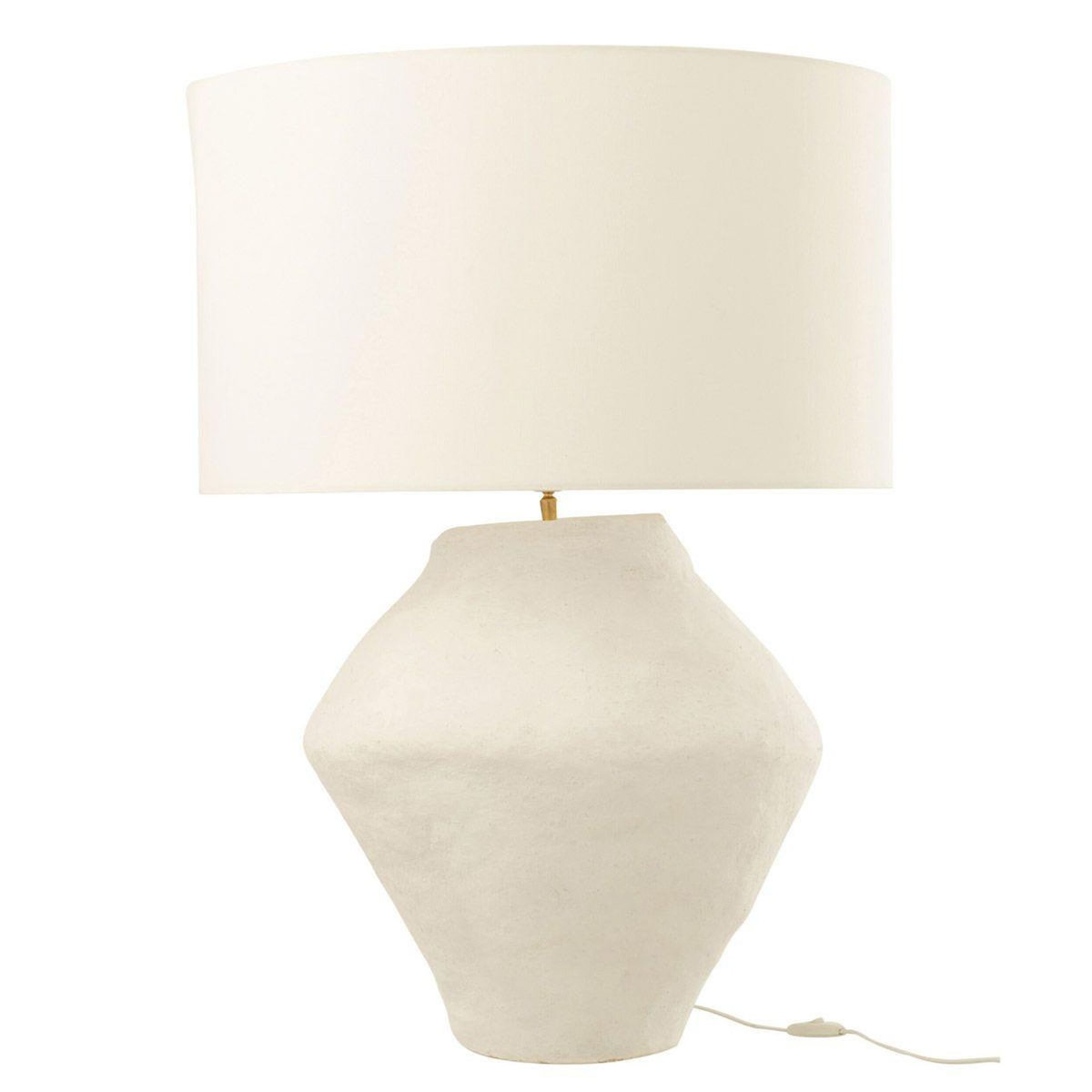 Paris Prix Lampe à Poser Papier Mâché  Bali Bliss  85cm Blanc