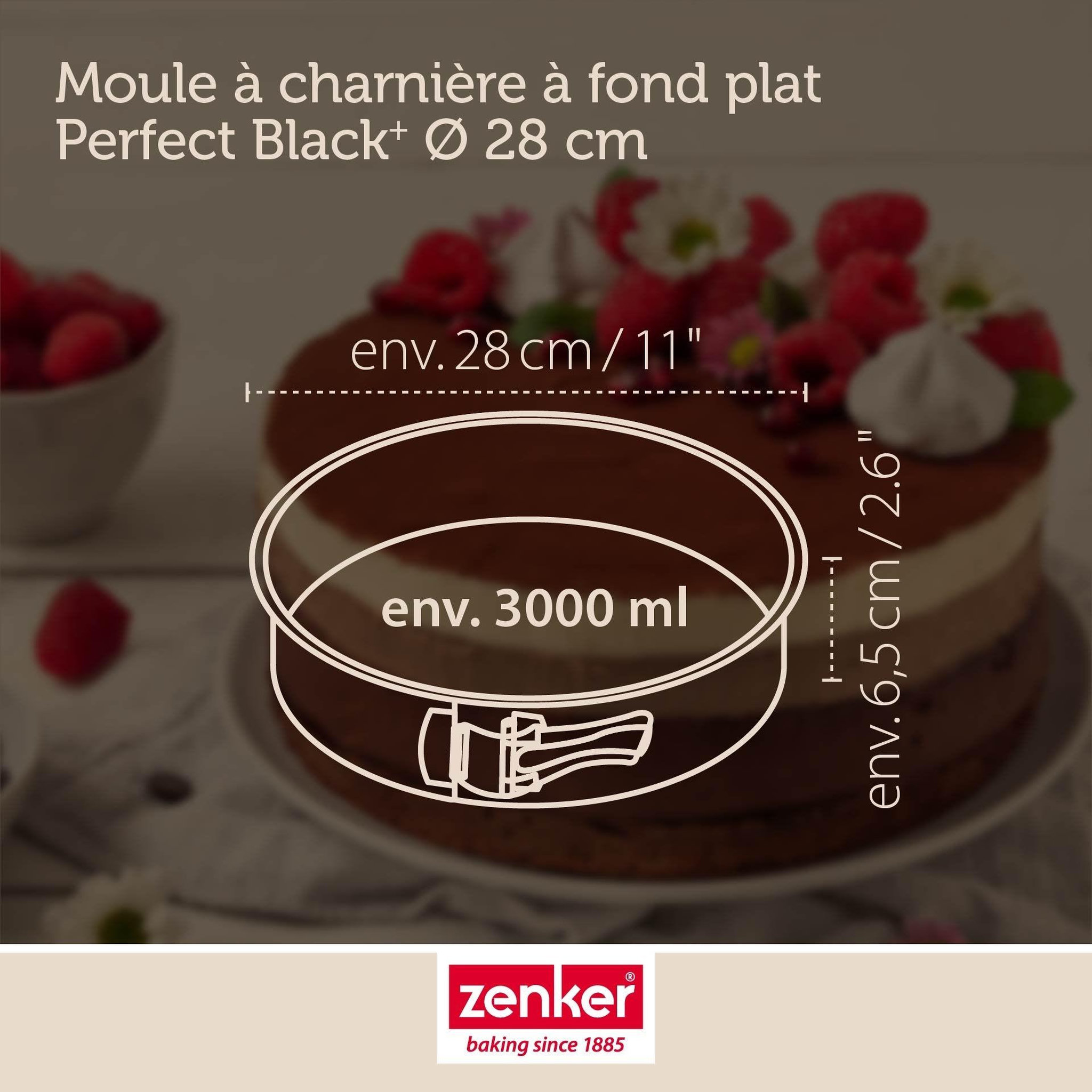 Voir la diapositive 3 : ZENKER Moule à manqué à charnière 28 cm zenker perfectback+