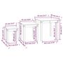 Voir la diapositive 6 : VIDAXL Tables gigognes 3 pcs Blanc Bois de pin massif
