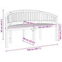 Voir la diapositive 6 : VIDAXL Banc de jardin en forme de banane 151 cm Teck solide