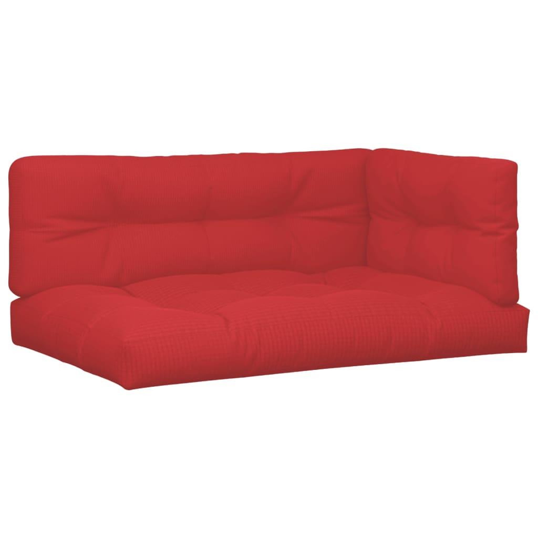 Voir la diapositive 2 : VIDAXL Coussins de palette lot de 7 rouge tissu