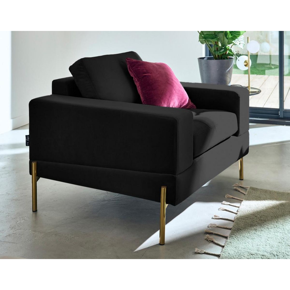 LISA DESIGN Isaure - fauteuil en velours