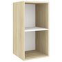 Voir la diapositive 4 : VIDAXL Meubles TV muraux 4 pcs Blanc et chene sonoma Bois d'ingenierie