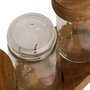 Voir la diapositive 2 : FIVE Lot de 6 Pots à Épices en Verre  Plateau  34cm Transparent