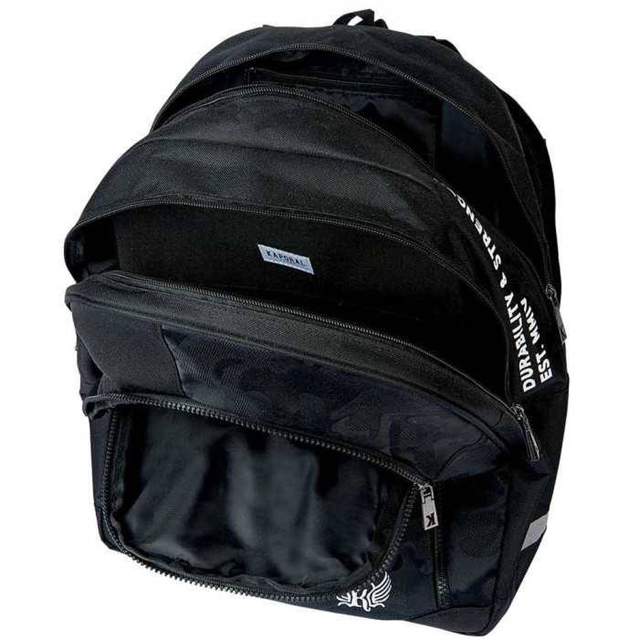 Voir la diapositive 2 : KAPORAL Sac à dos 2 compartiments noir