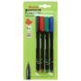 Voir la diapositive 1 : AUCHAN Lot de 4 marqueurs permanents pointe fine