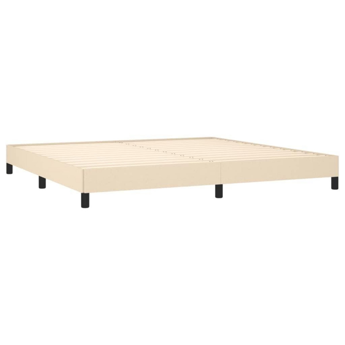 VIDAXL Cadre de lit sans matelas creme 200x200 cm tissu