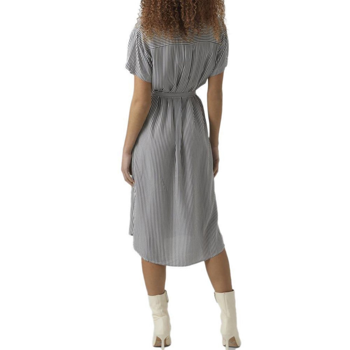 Vero Moda Robe à /Blanc Femme Vero  oda Bumpy