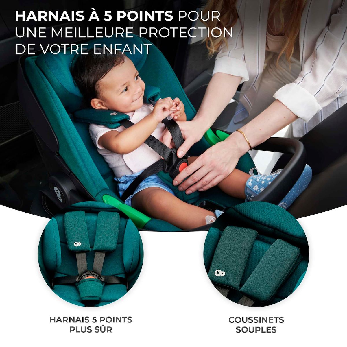 KINDERKRAFT Chaise haute multifonction - transat et siège réglable