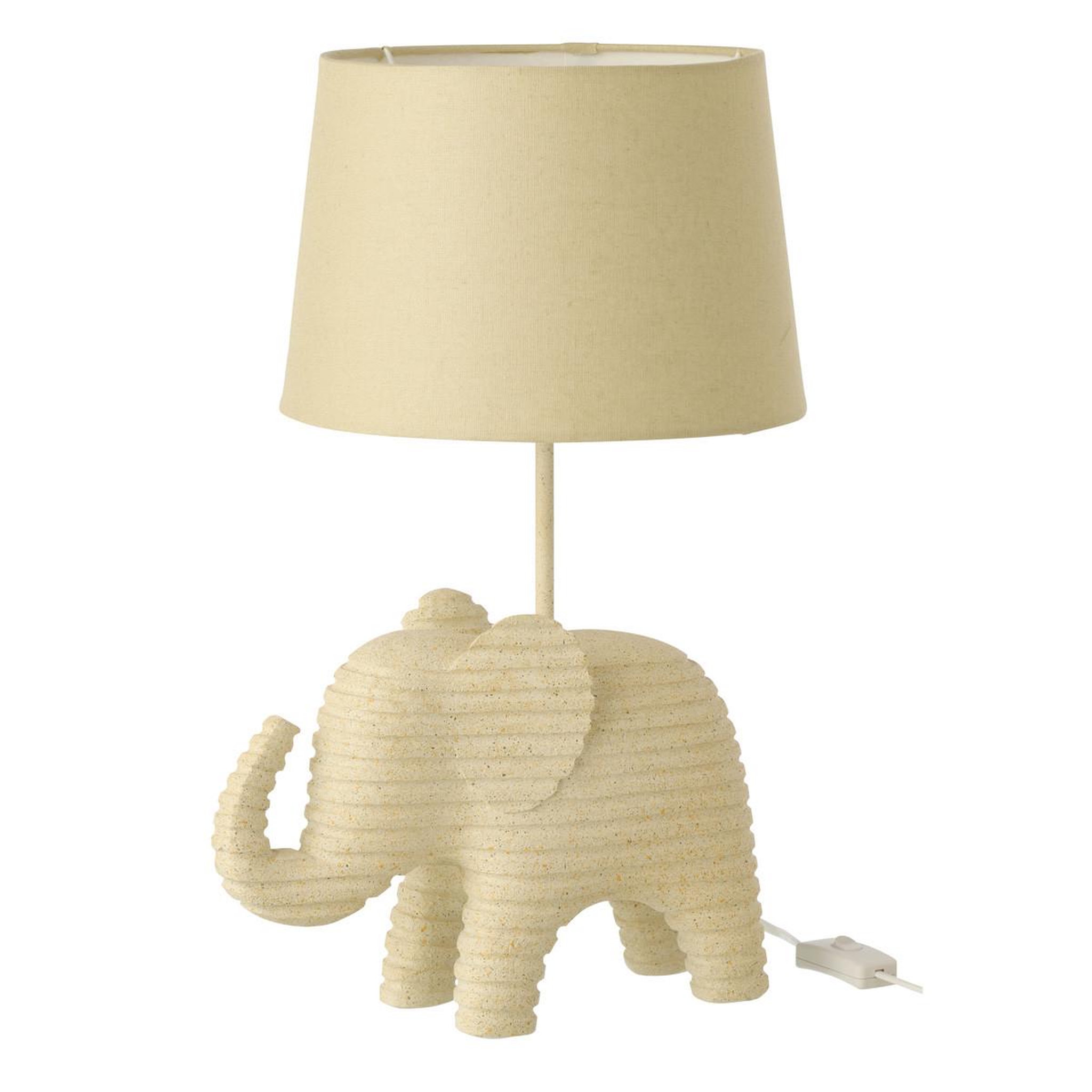 J-LINE Lampe à poser en résine  éléphant  48cm beige