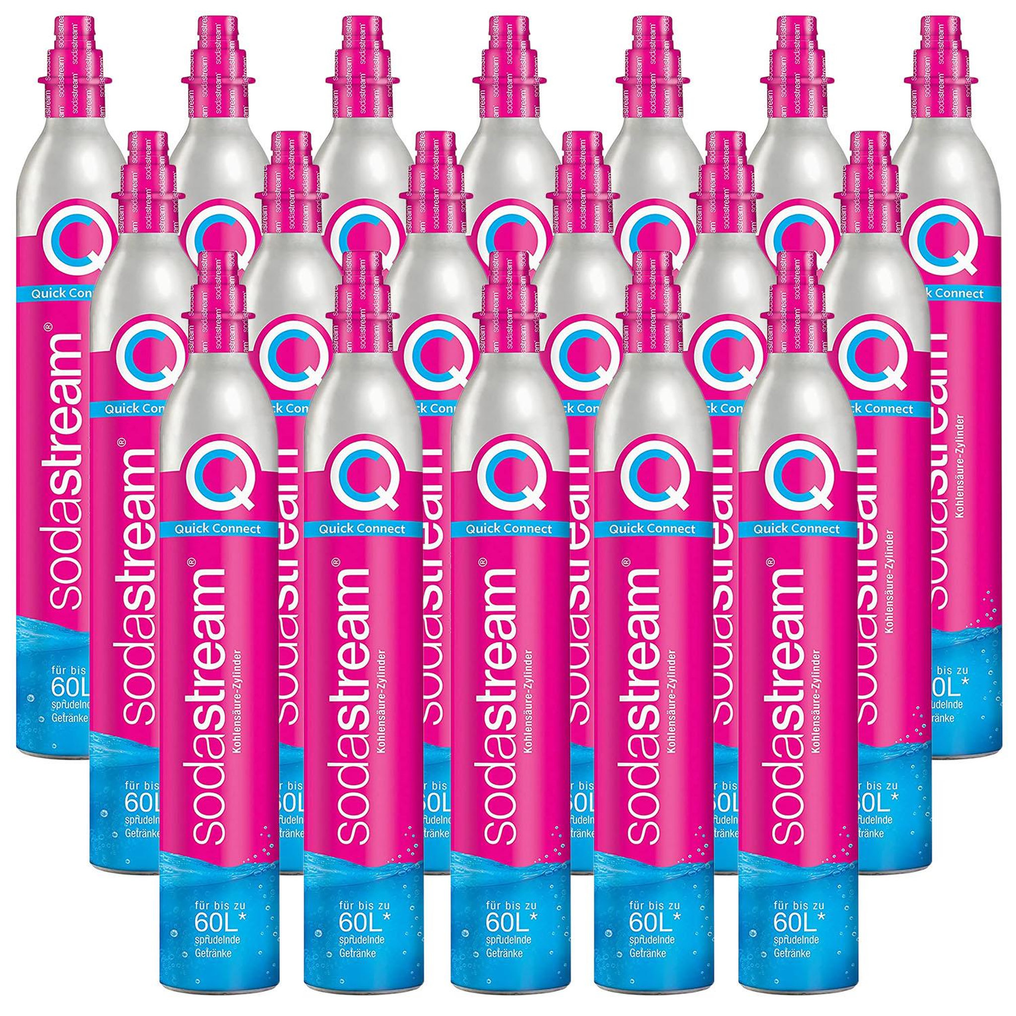 SODASTREAM Lot de 18 cylindres de gaz co2 60l quick connect pour machine à gazéifier - 18 X CYLINDRE QUICK CONNECT