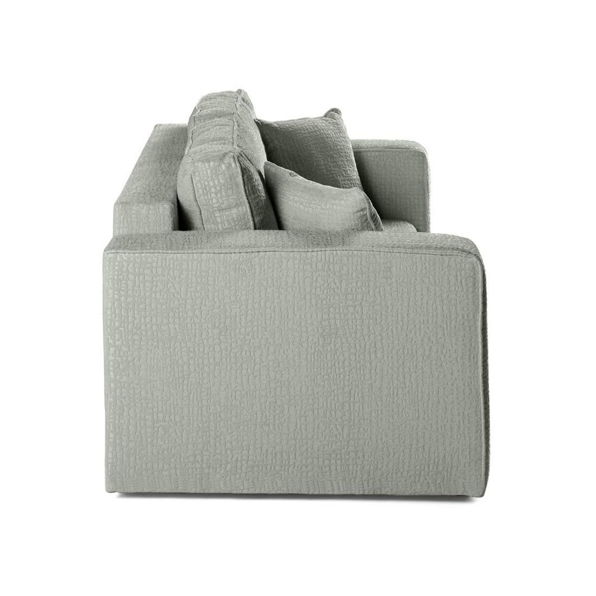 BEST MOBILIER Topaze - canapé droit 2 places - en tissu velours relief