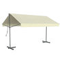 Voir la diapositive 1 : CONCEPT USINE Store banne double pente manuel 4 x 1,5-1,5 m beige hydrofuge ISEO