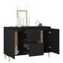 Voir la diapositive 3 : VIDAXL Buffet noir 101x35x70 cm bois d'ingenierie
