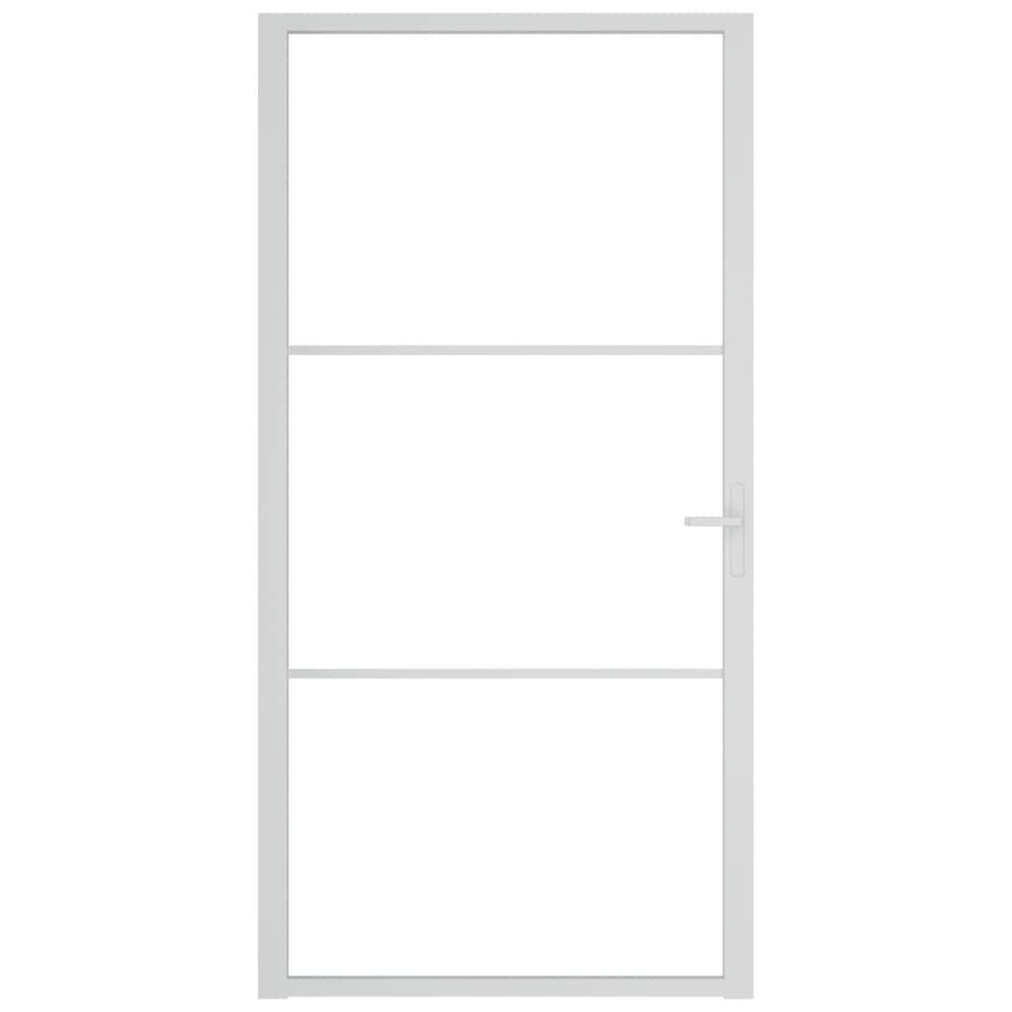 Voir la diapositive 3 : VIDAXL Porte interieure 102,5x201,5 cm Blanc Verre ESG et aluminium